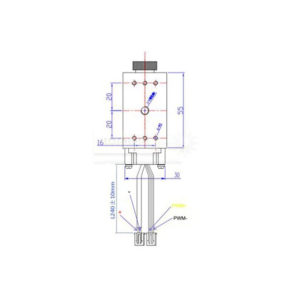 450nm 1600mW Adjustable Focus Engraver Laser Module