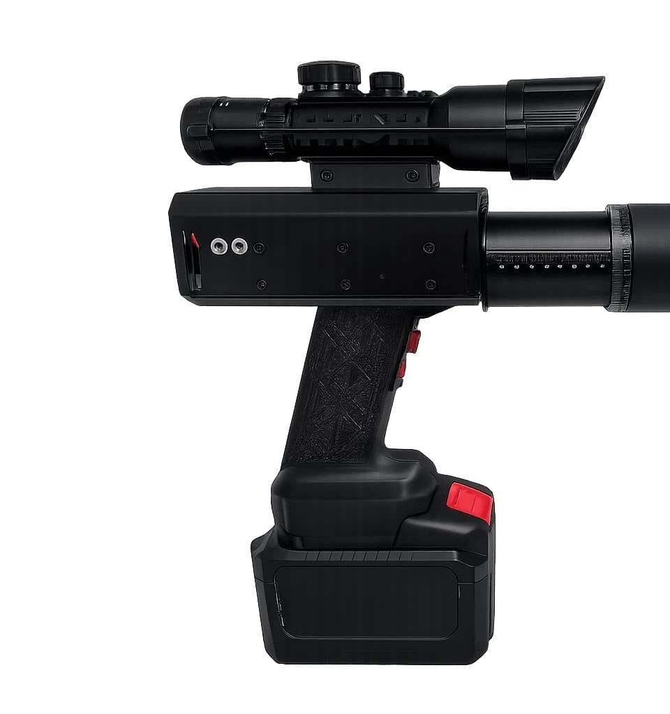 260W High-Power Integrated Laser Emitter With Removable Battery And Coaxial Red Aiming Light suppliers