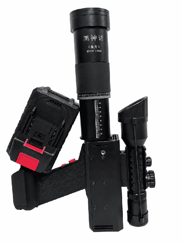 260W High-Power Integrated Laser Emitter With Removable Battery And Coaxial Red Aiming Light suppliers