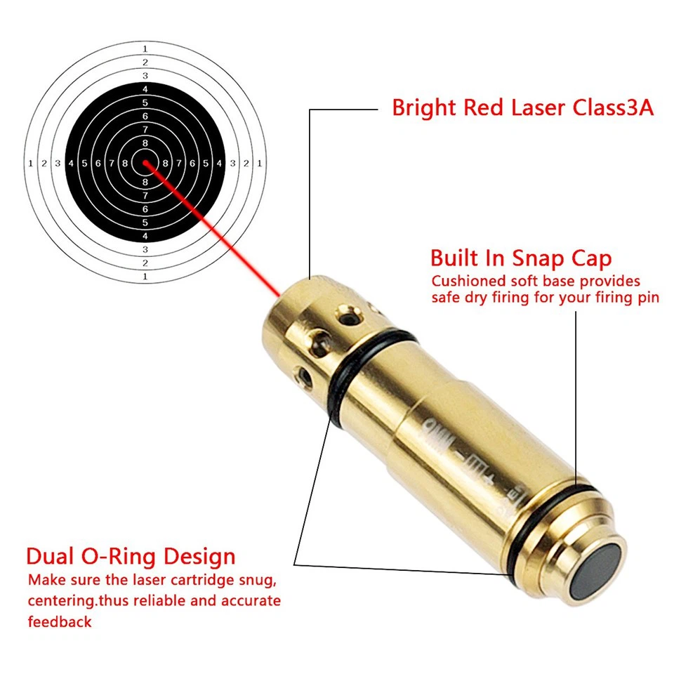 9mm .380ACP .40S&W 223Rem Laser Training Sight