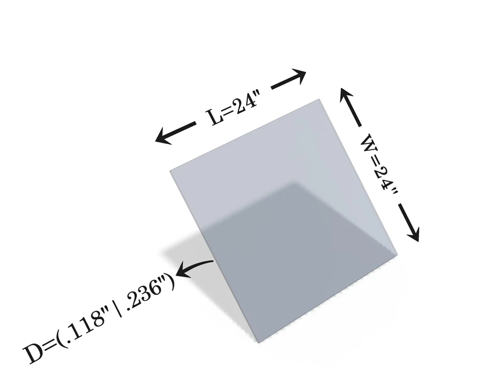 Laser Safety Window Acrylic Sheet Viewing 10600nm CO2 Laser Machine Customizable Size