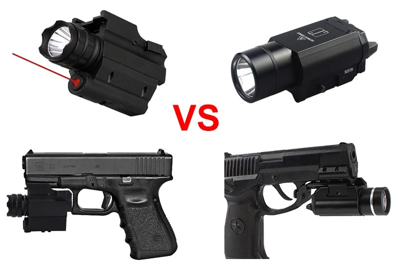 Laser + LED 2-in-1 Tactical Gun Light VS LED Gun Light Laser + LED 2-in-1 Tactical Gun Light VS LED Gun Light